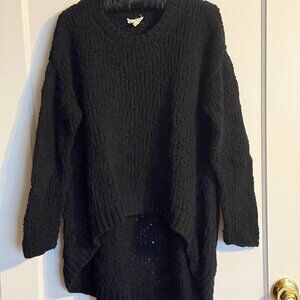 EILEEN FISHER Chunky Organic Cotton Sweater asymmetric high low hem